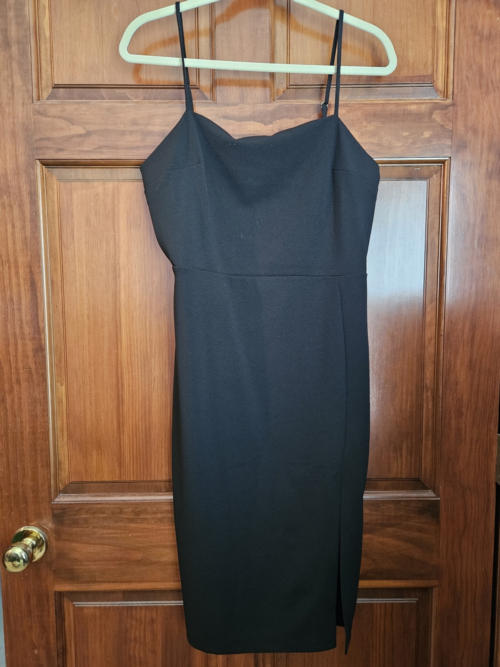 Express Black Midi Sheath Dress with Spaghetti Straps